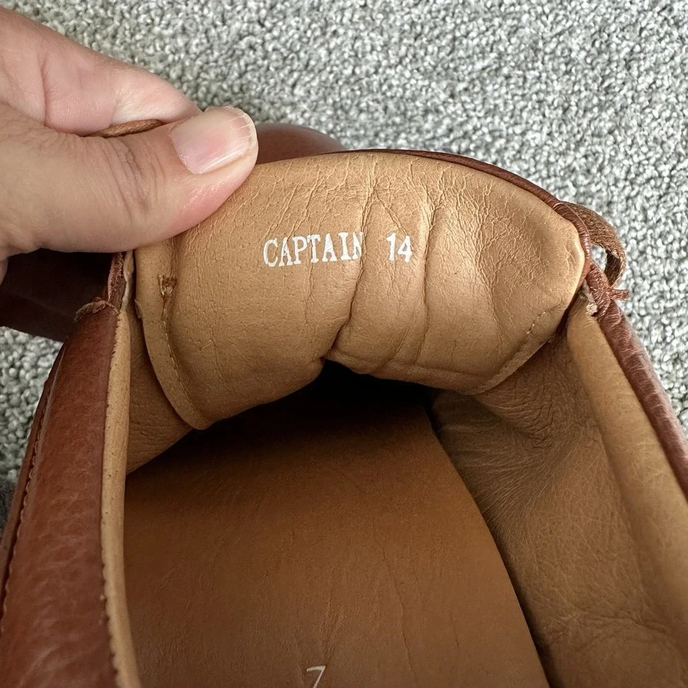 Marc Nolan Captain Brown Leather & Suede Casual Slip-On Sneaker Loafer Sz14
